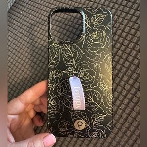 Loopy case gold rose with lilac loop apple iPhone 13 pro max